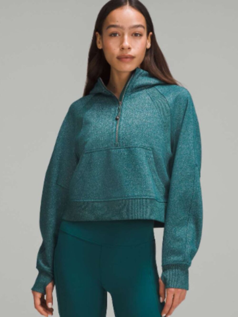 NWT Lululemon Scuba Oversized Half-Zip Hoodie *Spark XL/XXL - Storm Teal/Silver